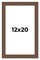 12x20 Wide Barnwood Picture Frame with UV-Resistant Acrylic & Acid Free Backing, Available in 6 Paint Finishes - Grey, Brown, White, and Black